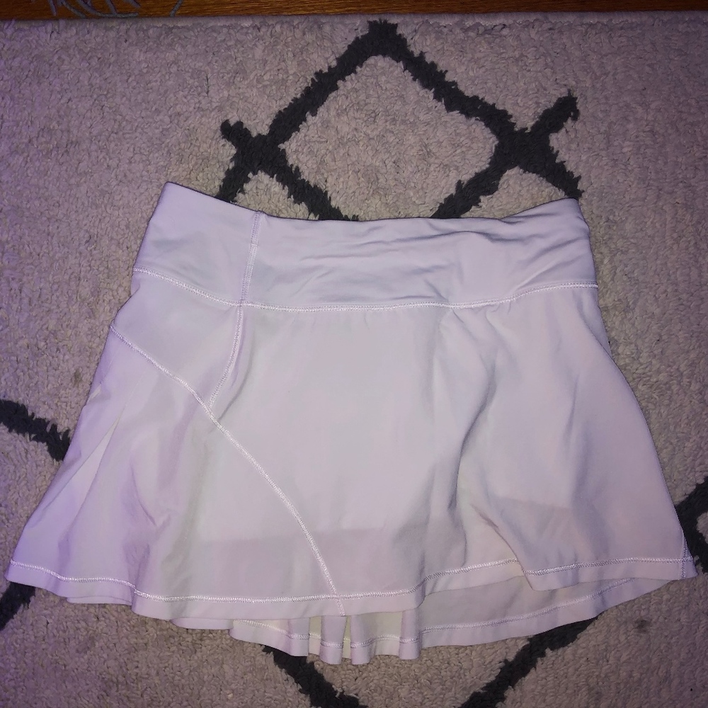 White Lululemon Multi-pleated Skirt